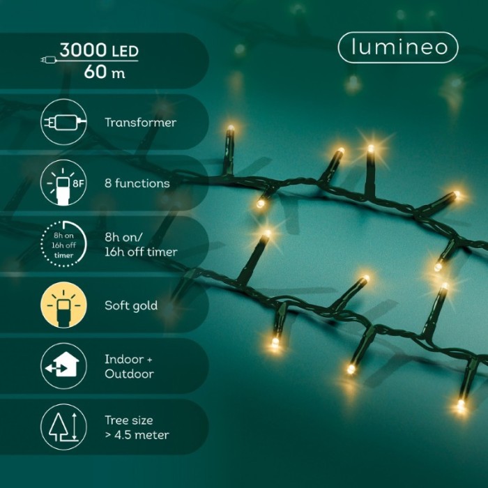 LUCI 3000 LED LUCE CALDA L.6MT. ESTERNO